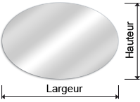 miroirs ovale