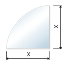 Étagère d’angle arrondie