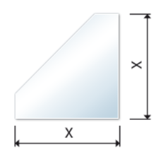 Étagère d’angle biseautée