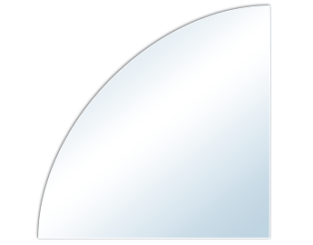 Étagère d’angle arrondie de 6 mm