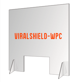 Paroi antivirale acrylique avec distributeur