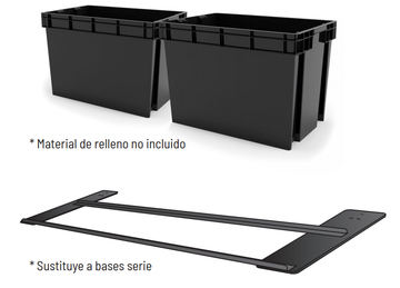 Kit de base et contrepoids pour jardinière de paravents